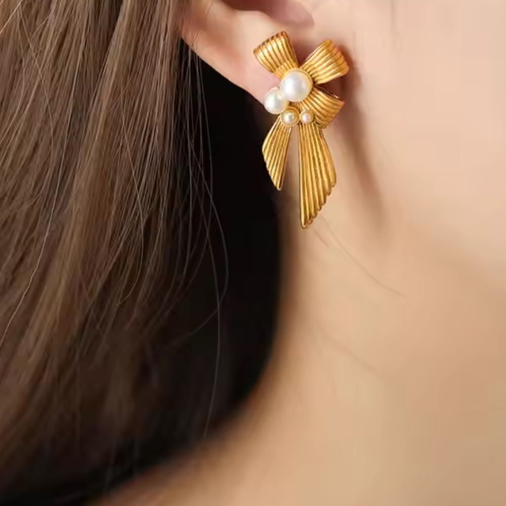 Bow earrings N78 